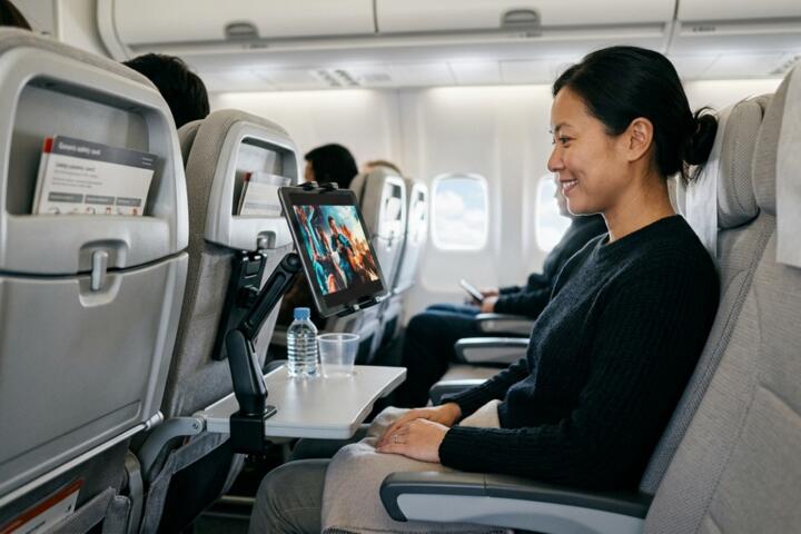 Tablet Mounts for Airplanes: How to Watch Movies Hands-Free